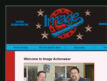 Tablet Screenshot of imageactionwear.com